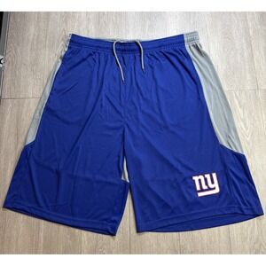 New York NY Giants Big & Tall Football Shorts‎ Men's 2XLT Tall Blue Gray New NWT